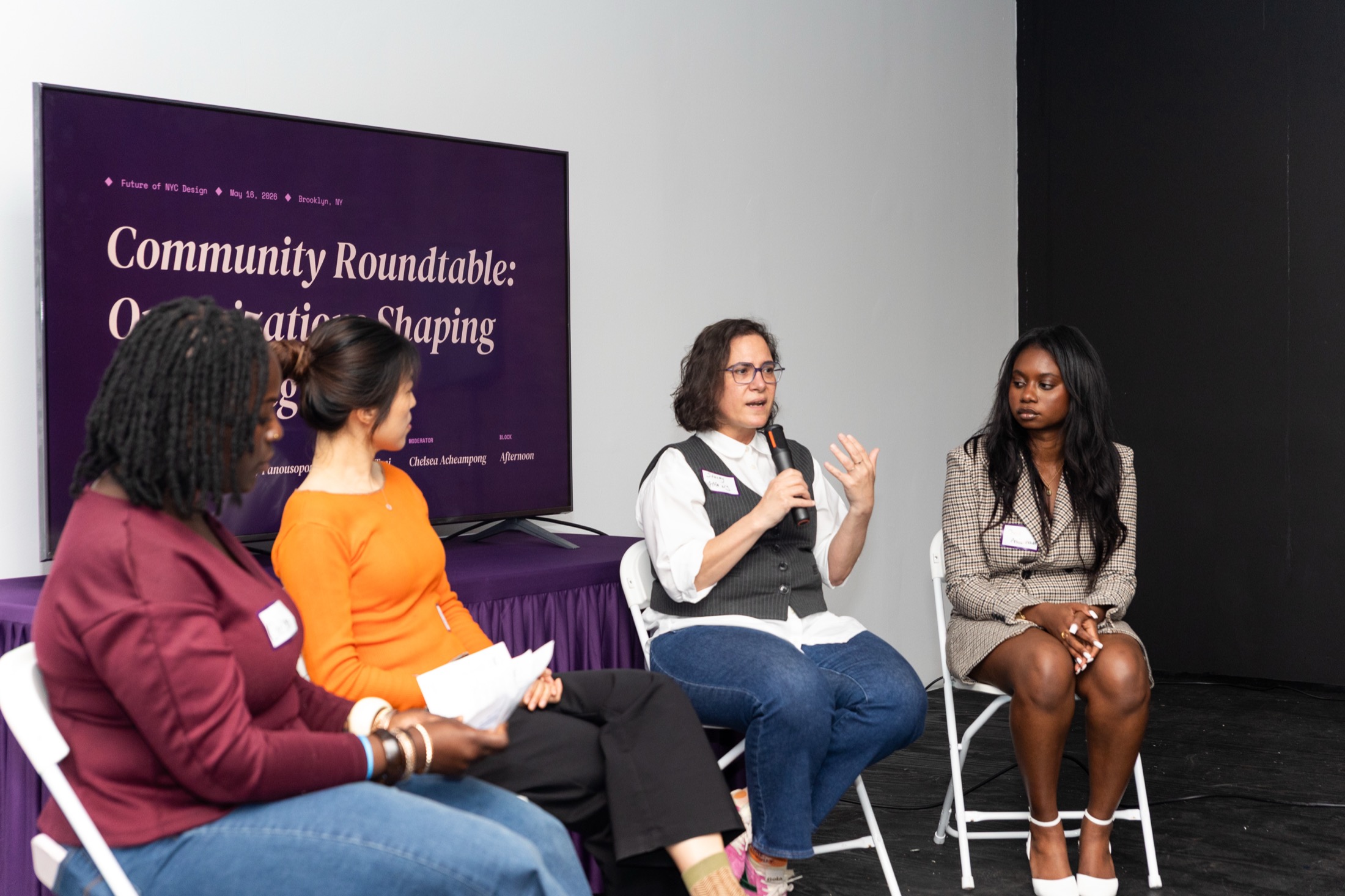 Panel conversation at a community roundtable