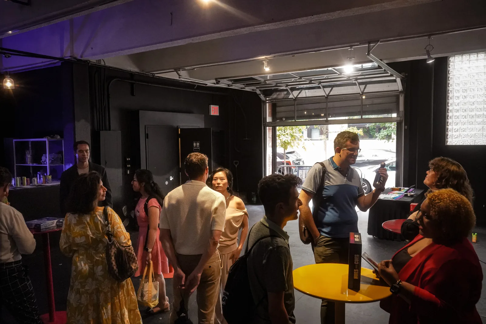 Guests connect during a community break at Out of Office: Pride.